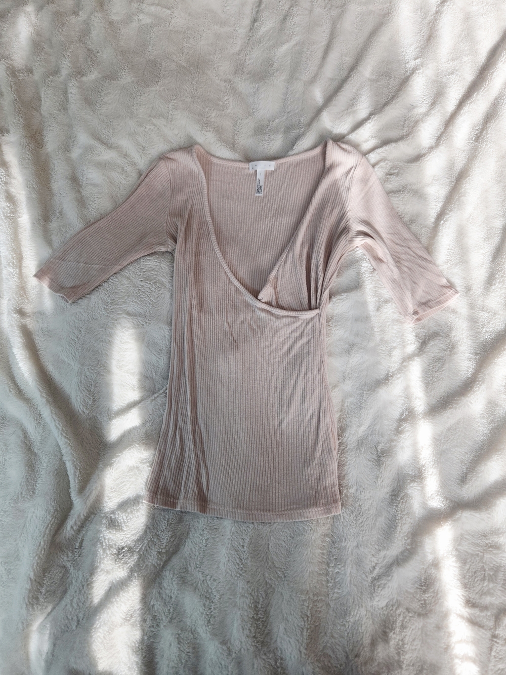Leith | Blush Ribbed Top - Picture 2 of 5
